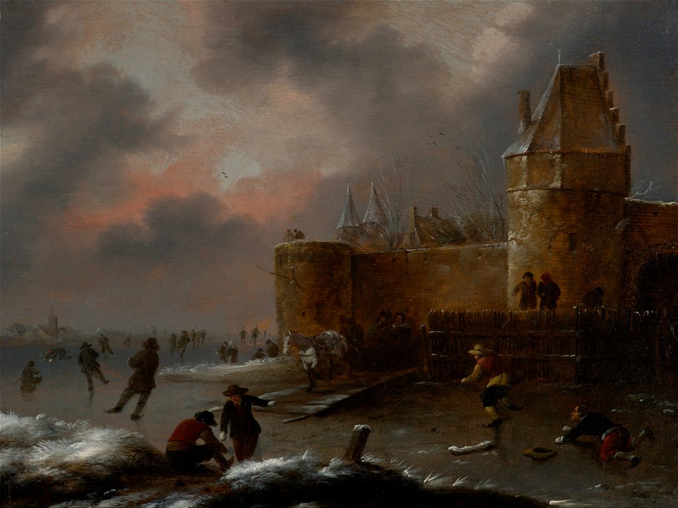Molenaer, Klaes - Winter Landscape with Skaters - Google Art Project