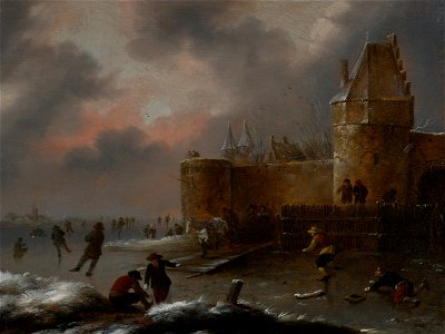 Molenaer, Klaes - Winter Landscape with Skaters - Google Art Project