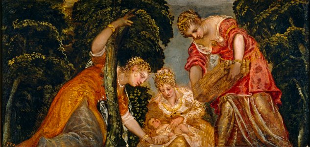 Moisés salvado de las aguas, por Tintoretto