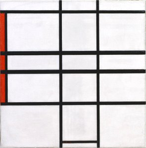 Mondrian - Composition with White and Red, 1936. Free illustration for personal and commercial use.