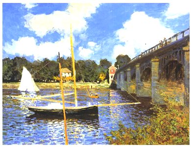 Monet - Straßenbrücke in Argenteuil. Free illustration for personal and commercial use.