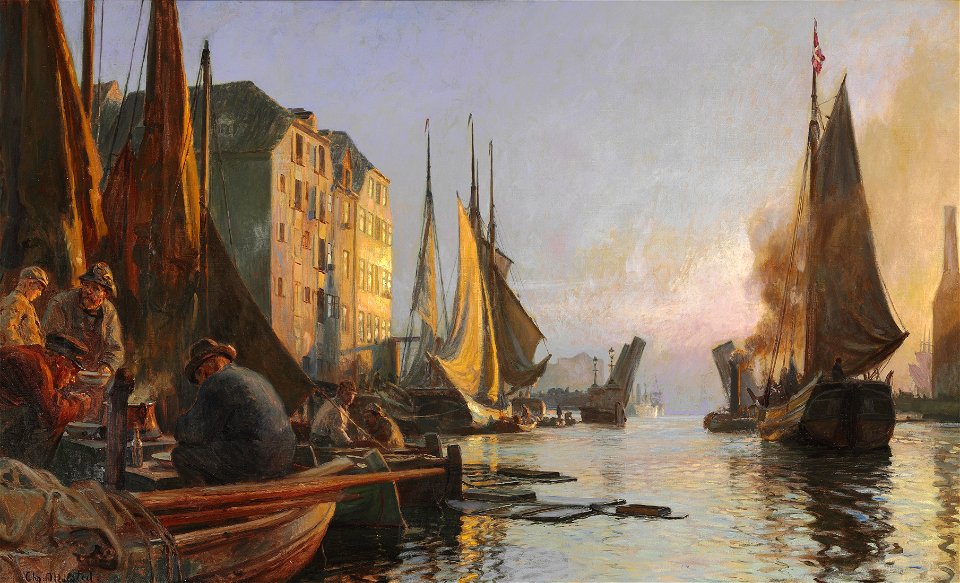 Christian Mølsted - Havnen på Knippelsbro i København