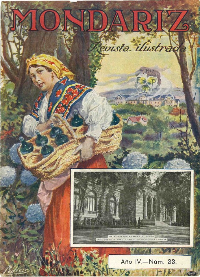 Mondariz, Oct. 20th 1918, nº 33, cover by Mariano Pedrero