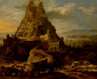 Joos de Momper (1564-1635) - Toren van Babel - Lissabon Museu Nacional de Arte Antiga 19-10-2010 16-12-79