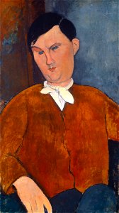 Amedeo Modigliani - Monsieur Deleu (1916). Free illustration for personal and commercial use.