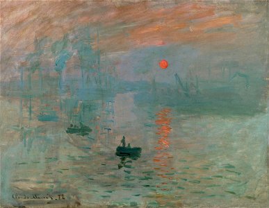 Monet - Impression, Sunrise. Free illustration for personal and commercial use.