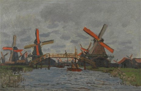 Molens bij Zaandam - s0503S2001 - Van Gogh Museum. Free illustration for personal and commercial use.