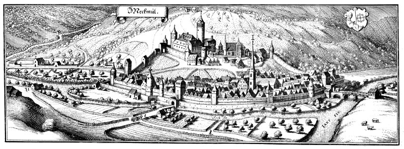 Moeckmuehl um 1640 De Merian Sueviae 169