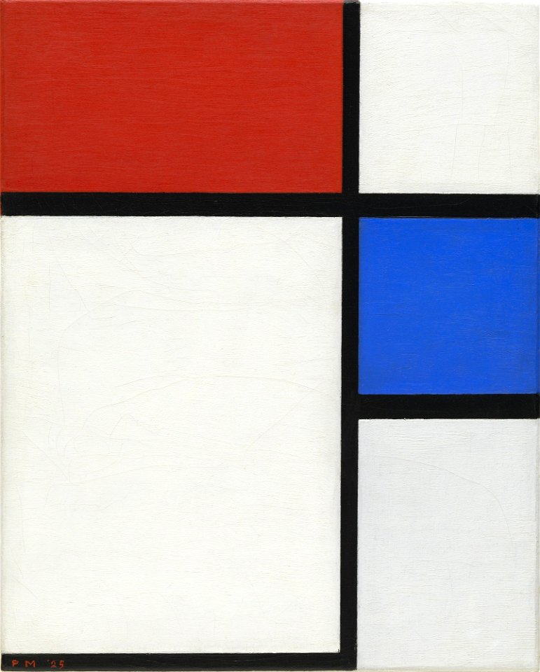 Mondrian - Composition No. II, with Red and Blue, 1929