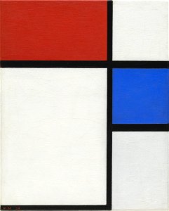 Mondrian - Composition No. II, with Red and Blue, 1929. Free illustration for personal and commercial use.