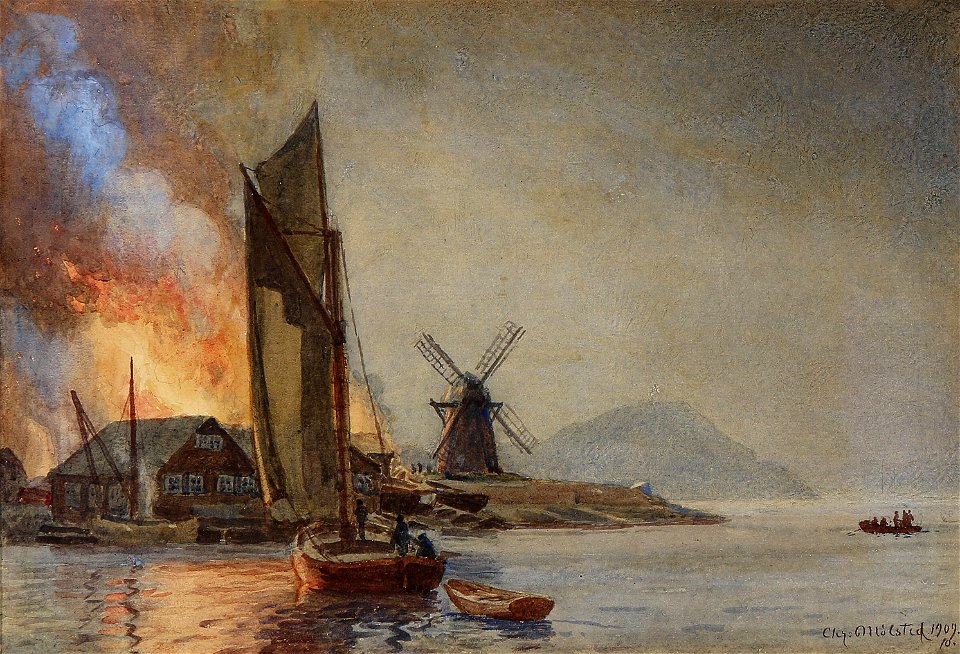 Christian Mølsted - Ildebrand ved Marstrand