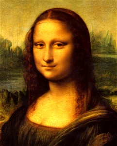 Mona Lisa headcrop. Free illustration for personal and commercial use.