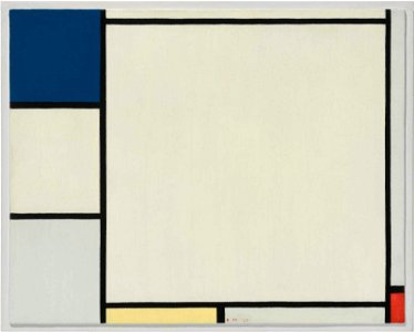 Mondrian - Composition with Blue, Yellow, and Red, 1927. Free illustration for personal and commercial use.