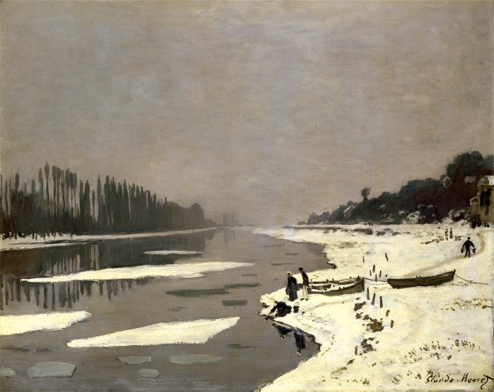 Monet - ice-floes-on-the-seine-at-bougival-1868