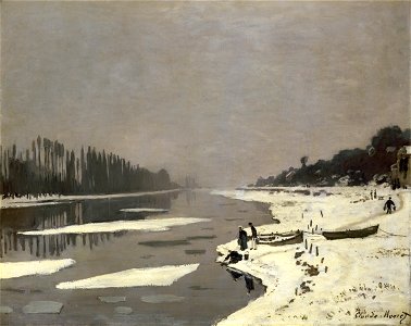 Monet - ice-floes-on-the-seine-at-bougival-1868