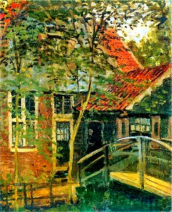 Monet 1871 Zaandam, Little Bridge