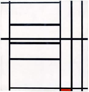 Mondrian - Composition No. 1 with Grey and Red 1938 Composition with Red 1939, 1938–39. Free illustration for personal and commercial use.