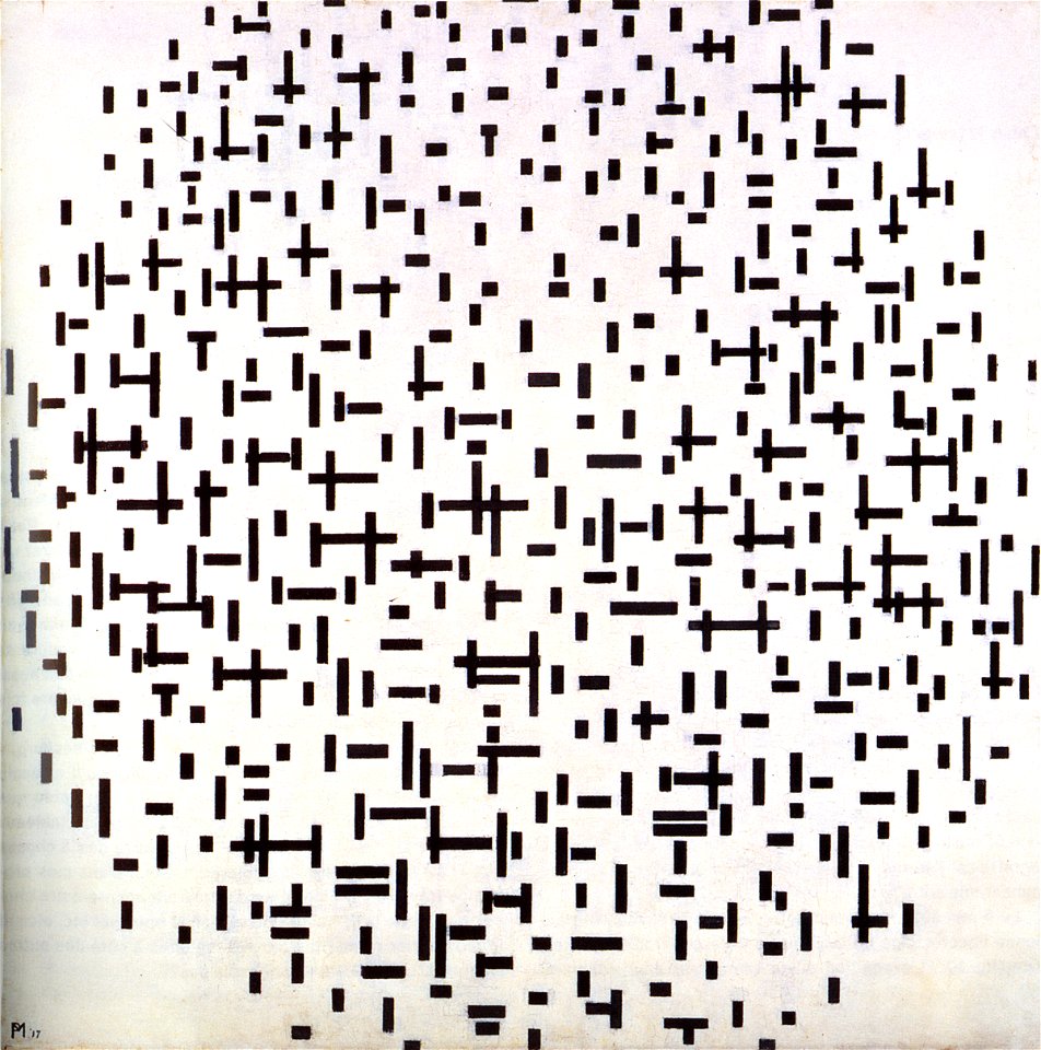Mondriaan Compositie in lijn
