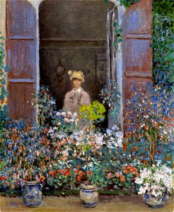 Monet - camille-monet-at-the-window-argentuile