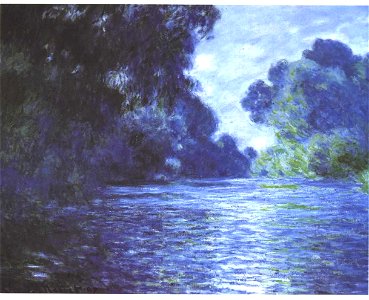 Monet - Seine-Arm bei Giverny. Free illustration for personal and commercial use.