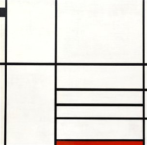 Mondrian - Composition in White, Black, and Red Paris, 1936