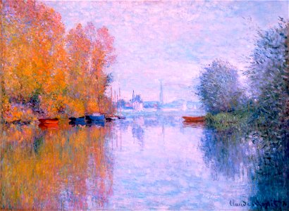 Autumn on the Seine, Argenteuil by Claude Monet, High Museum of Art. Free illustration for personal and commercial use.