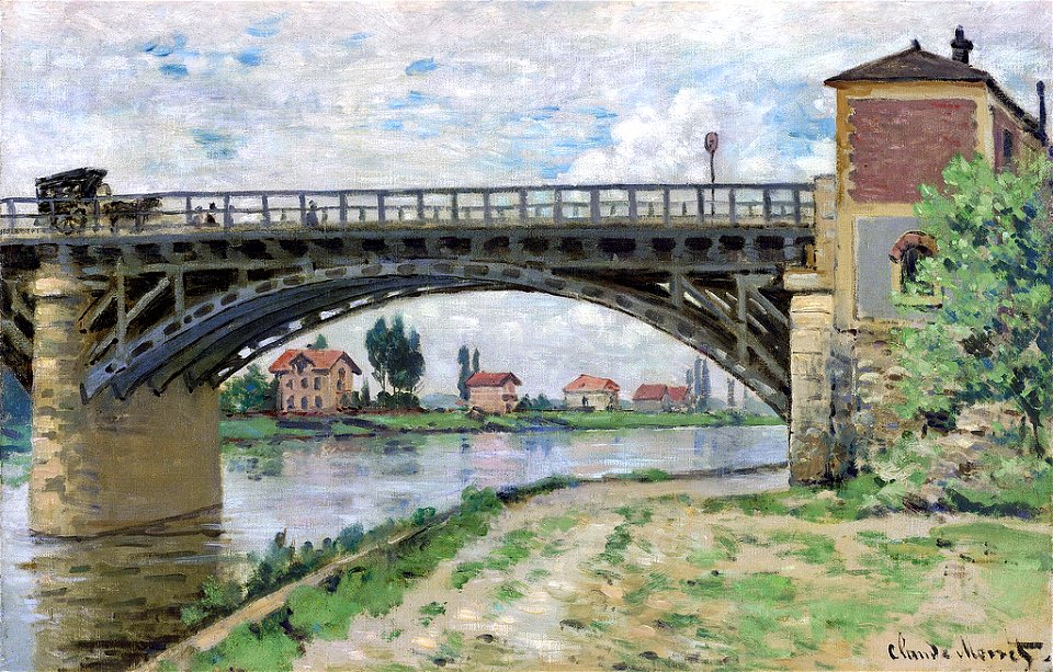 Monet w 278 the bridge at argenteuil