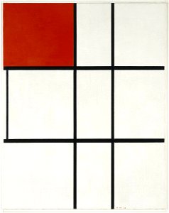 Mondrian - Composition B (No.II) with Red, 1935