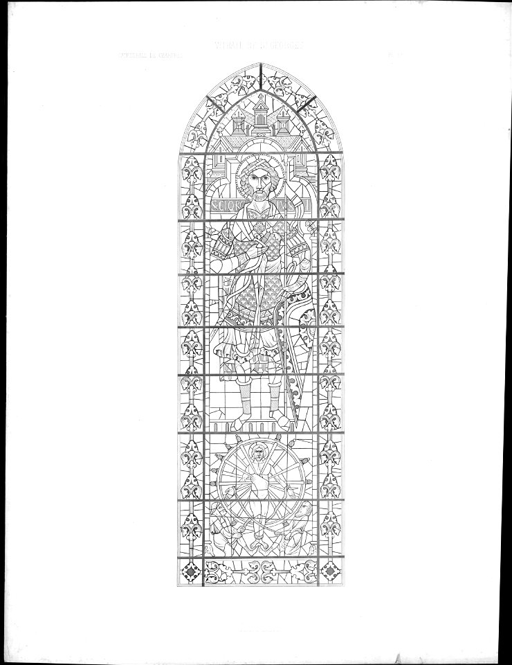 Monografie de la Cathedrale de Chartres - Atlas - Vitrail de saint George