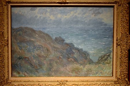 Monet, Cottage on the Cliffs near Varangeville, c. 1896, Ny Carlsberg Glyptotek, Copenhagen (36251613942). Free illustration for personal and commercial use.