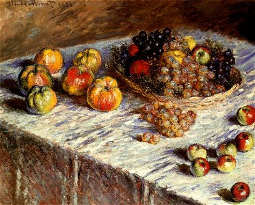 Monet-Still-Life-with-Apples-and-Grapes-1880. Free illustration for personal and commercial use.