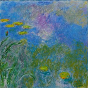 Monet-Water-lilies-Chichu-museum. Free illustration for personal and commercial use.