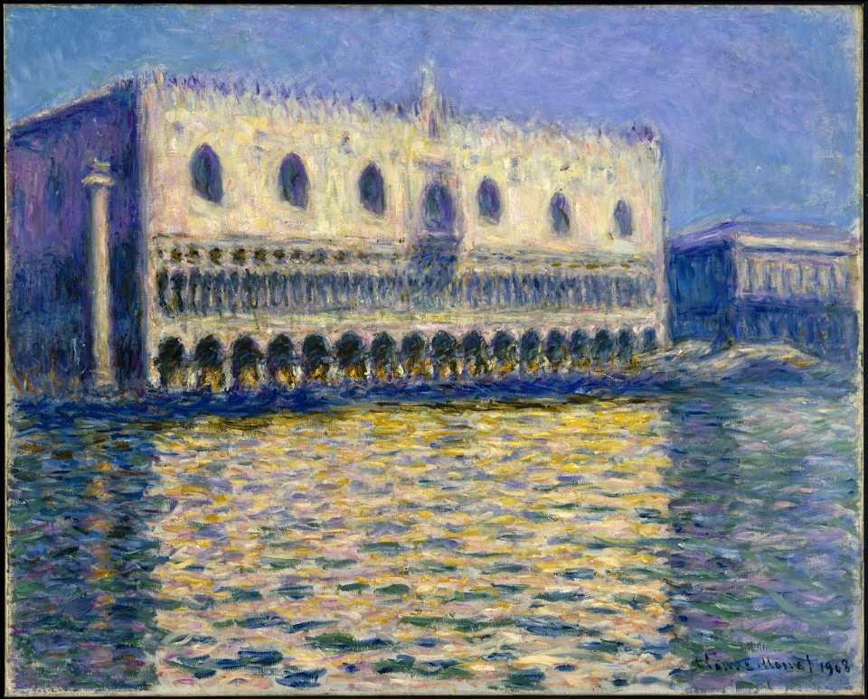 Claude Monet - The Doges Palace (Le Palais ducal) - Google Art Project. Free illustration for personal and commercial use.