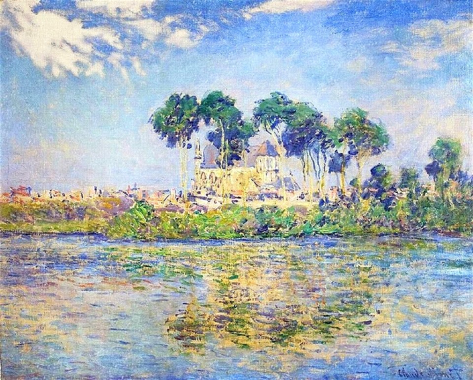 Monet w842 the church at vernon