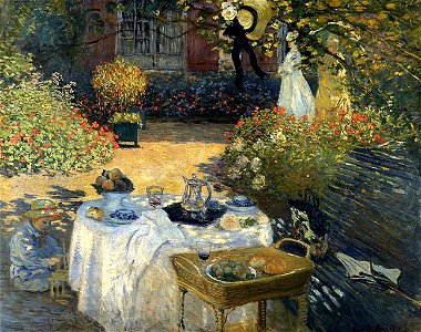 Monet Luncheon. Free illustration for personal and commercial use.