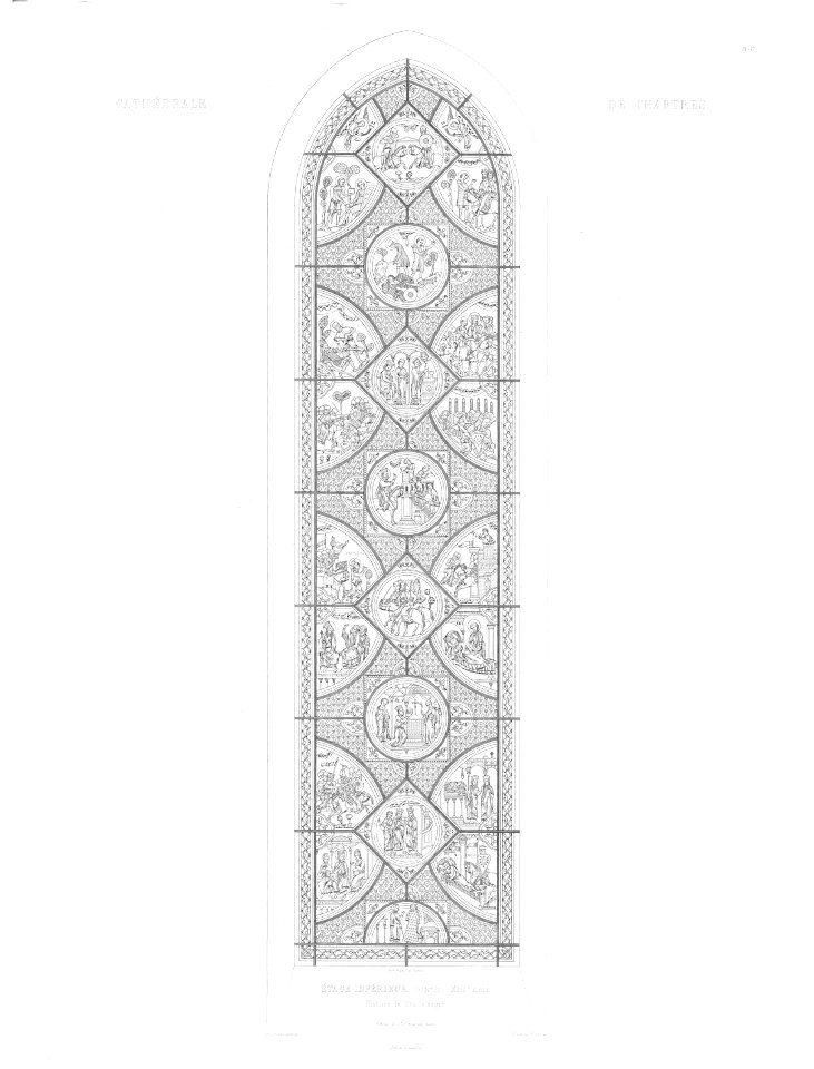 Monografie de la Cathedrale de Chartres - Atlas - Etage inferieur - Histoire de Charlemagne