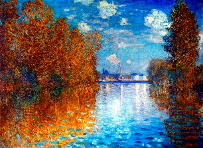 Monet w 290 autumn effect in argenteuil. Free illustration for personal and commercial use.