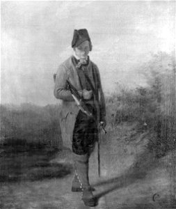 Monogrammist C. - Jager met geweer onder de arm - SA 1872 - Amsterdam Museum