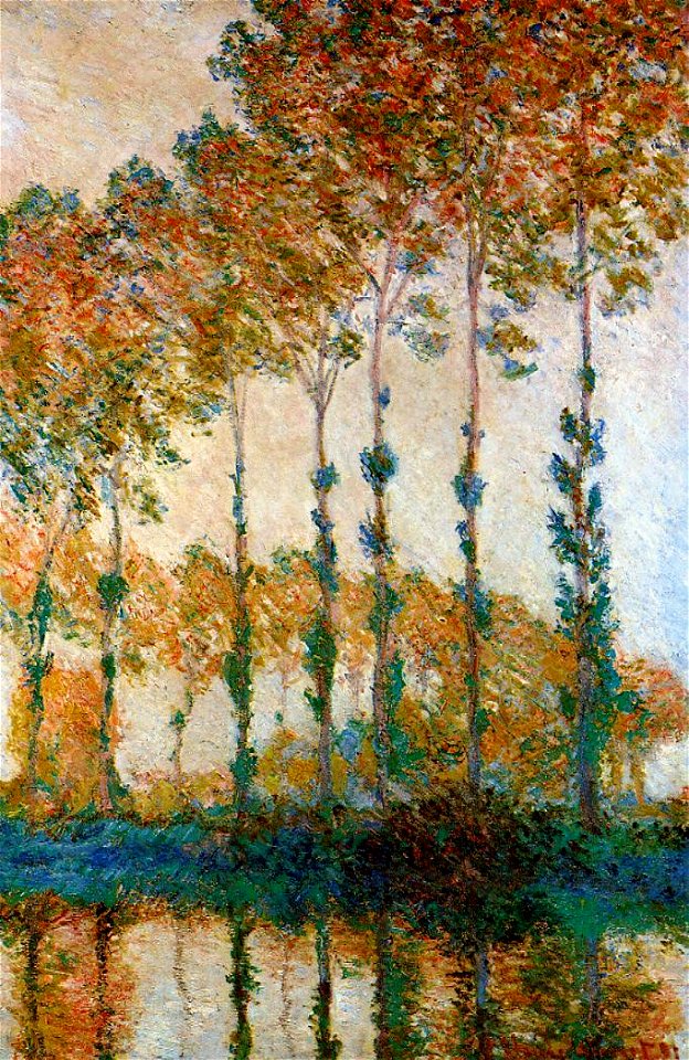 Monet poplars-on-the-banks-of-the-epte-autumn-1891 66x101 W1297