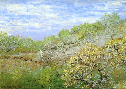 Monet w 272 Apple Trees in Bloom