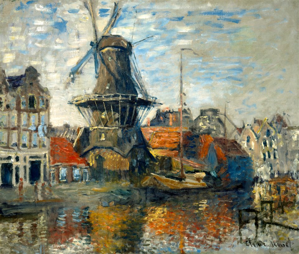 Claude Monet - The Windmill, Amsterdam, 1871