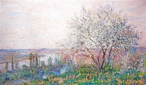 Monet w587 above vetheuil, spring effect