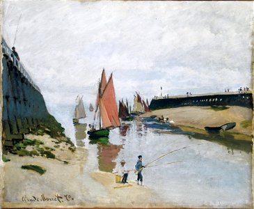 Claude Monet - Entrée du port de Trouville. Free illustration for personal and commercial use.