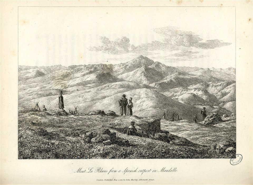 Mont de la Rhune depuis un avant-poste espagnol sur le Mandalé Mont La Rhune from a Spanish outpost on Mandalle - Fonds Ancely - B315556101 A BATTY 1 085