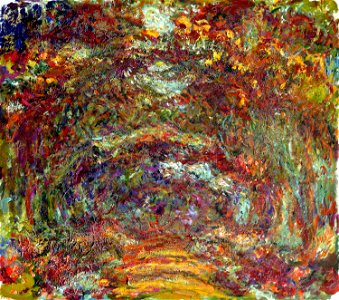 Monet- Der Rosenweg in Giverny. Free illustration for personal and commercial use.