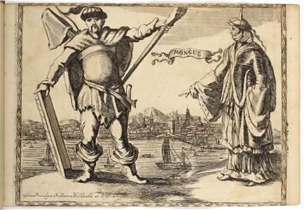 Mongul -Mongolie- - Costumes des quatre parties du monde, gravés dans la manière de Luycken (1670)