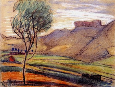 Mongolian Landscape by Fujishima Takeji