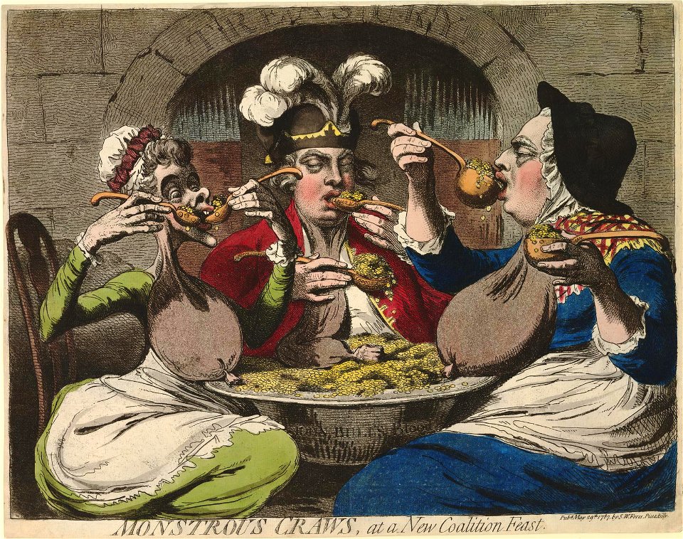 Monstrous craws, at a new coalition feast (BM 1868,0808.10314 1)