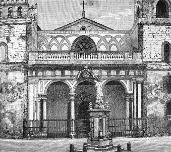 Monreale – Prospetto del Duomo (xilografia)