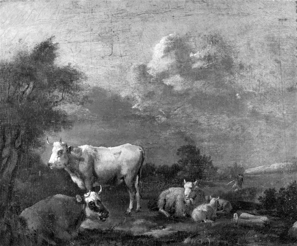 Monogrammist A.A.E. - Landschap met rustend vee - SA 3165 - Amsterdam Museum